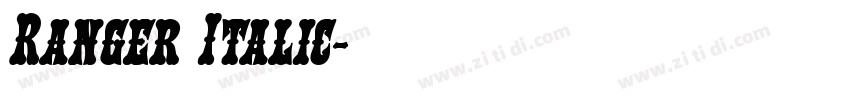 Ranger Italic字体转换
